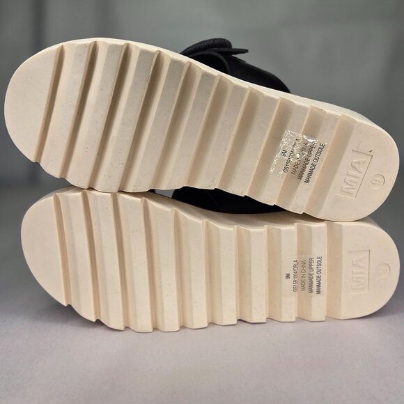 NWT MIA Women's Orla Slip-On Wedge Sandals Black - Picture 5 of 7
